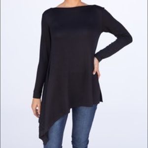 NWT Asymmetrical Tunic in Baby French Terry